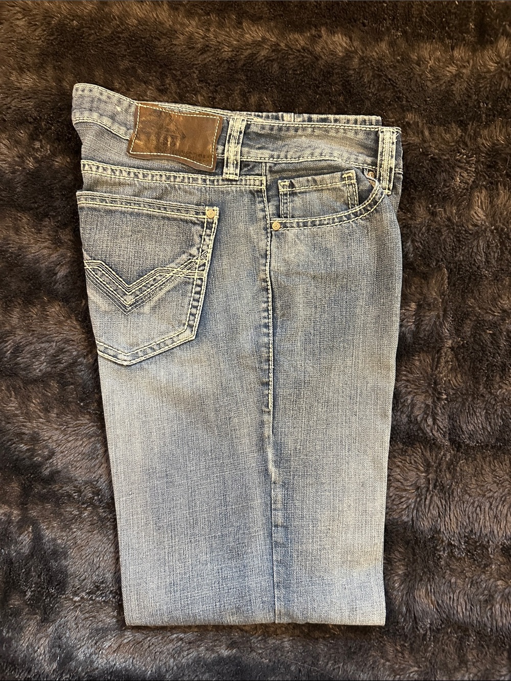 Men's Light Blue Straight-Leg Jeans